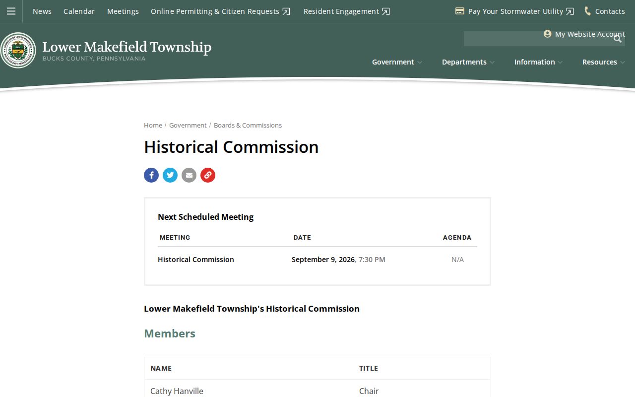 Lower Makefield Township city directory place-name history from the Historical Commission