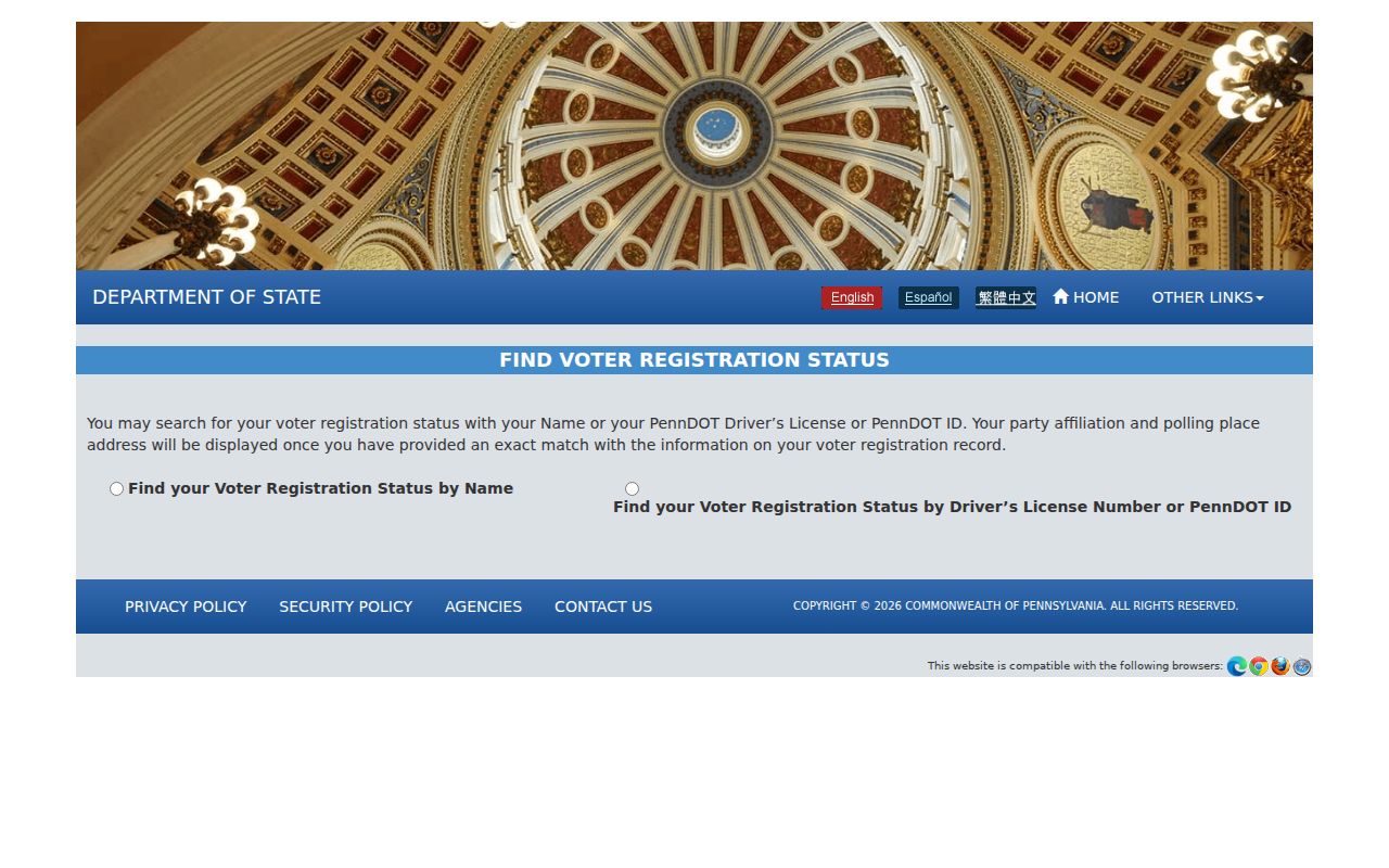 Lower Makefield residents directory Pennsylvania voter registration status form